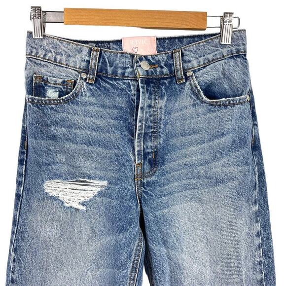 Revice Super 80s High Rise Button Fly Distressed Straight Leg Rigid Jeans SZ 25 - Picture 5 of 15